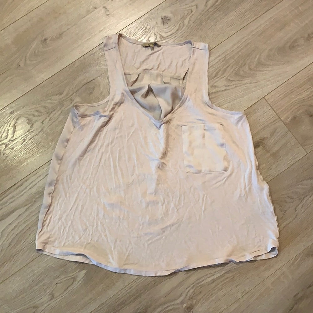RW&CO Mixed Material Tank Top Sz L